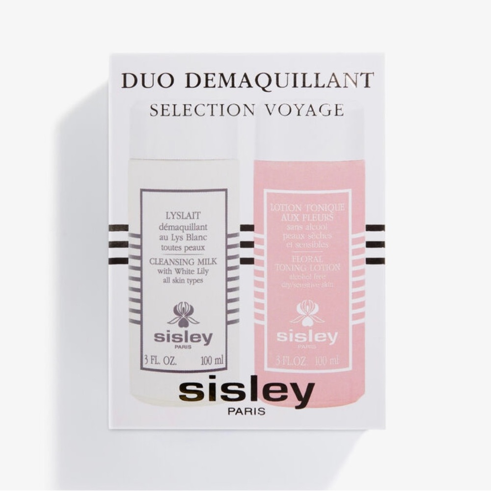 Sisley-Paris Cleansing Milk and Floral Toning Lotion Duo - White and Pink